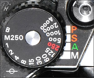 Nikon FA mode dial