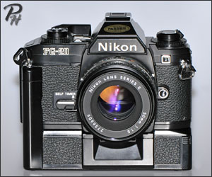 Nikon FG-20 with MD-E motor drive